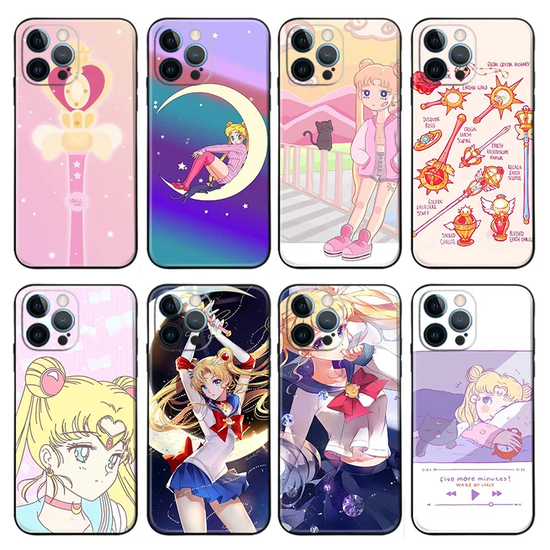 Sailor Moon — Usagi Tsukino Magic Wand & Luna Anime Matte TPU Phone Case