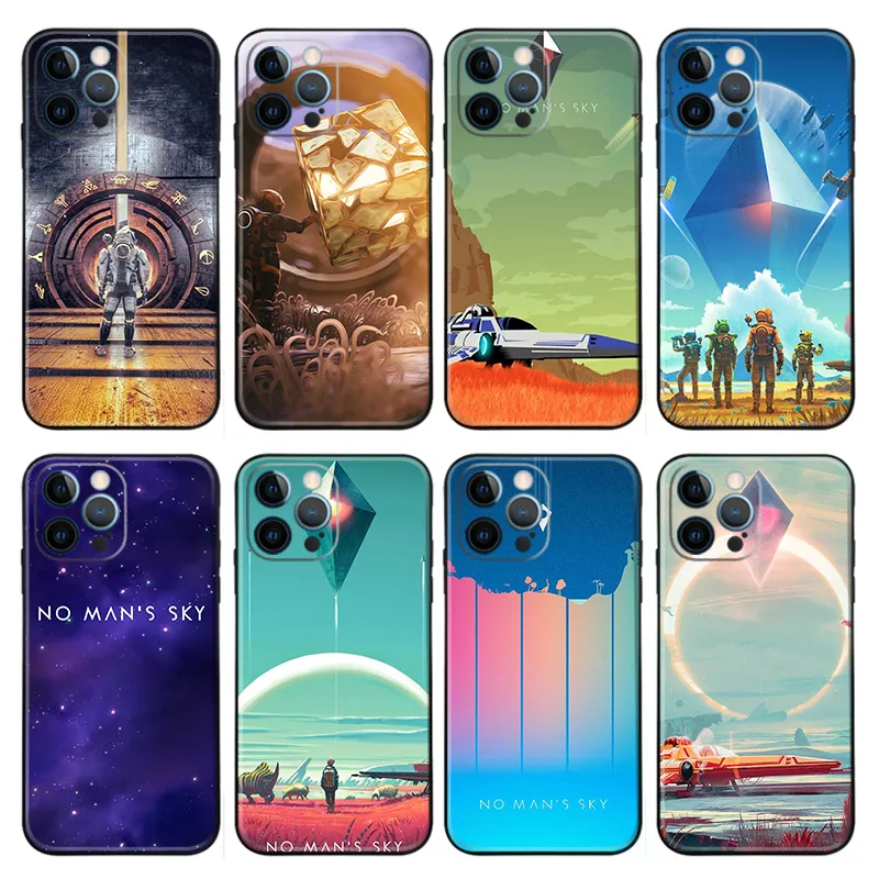 No Man's Sky — Atlas Portal & Spaceship Sci-Fi Matte TPU Phone Case