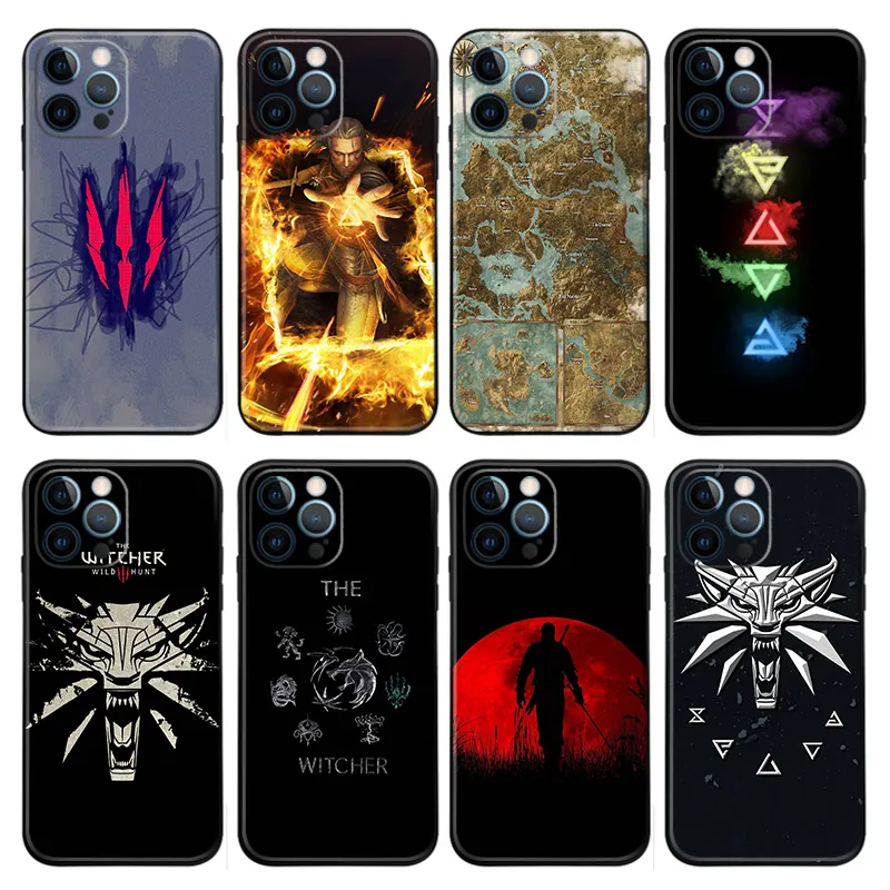 The Witcher 3 — Geralt & Wolf Medallion Magic Signs Matte TPU Phone Case