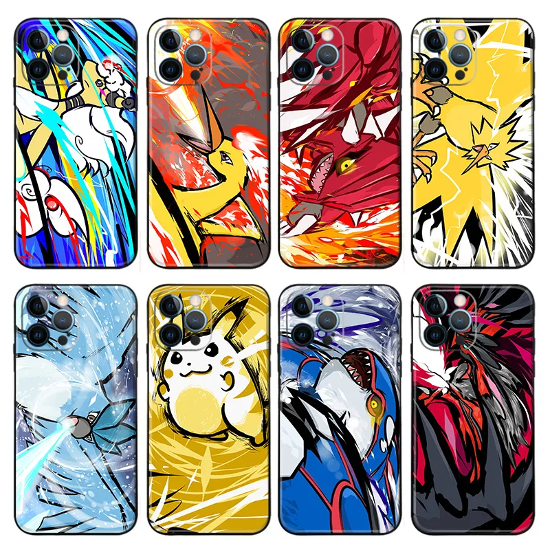 Creature Collection — Pikachu & Legendary Birds Weather Trio Matte TPU Phone Case