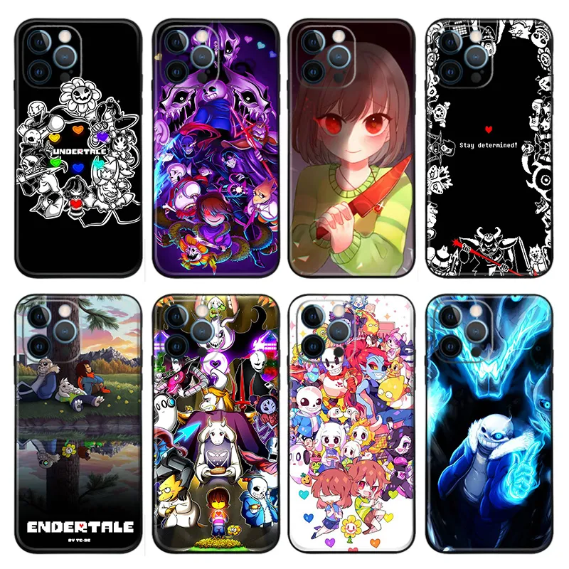 Undertale — Sans and Chara Cute Game Character Collage Phone Case