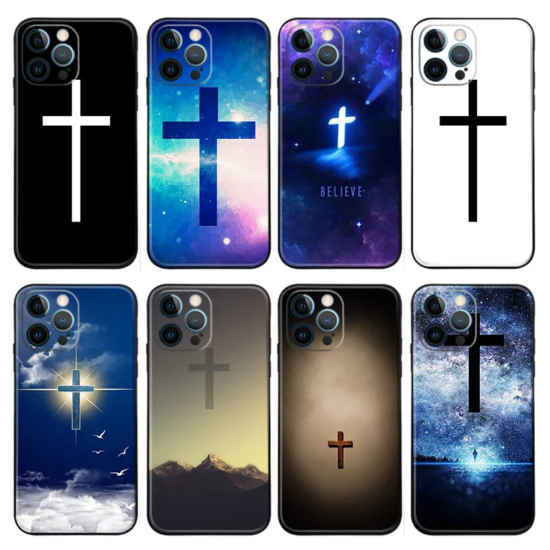 Christian Cross — Faith & Starry Sky Matte Phone Case
