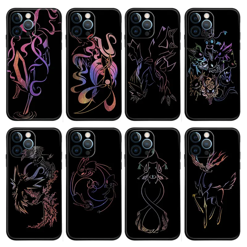 Creature Collection — Neon SilhouAlien Visitorte Line Art Phone Case
