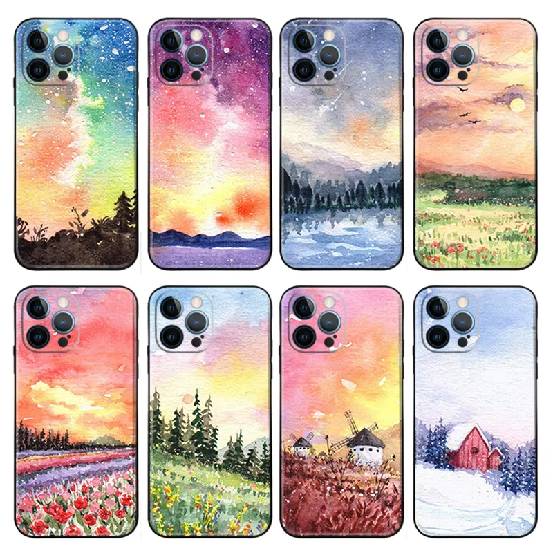 Watercolor Landscapes — Nature Art Series Phone Case
