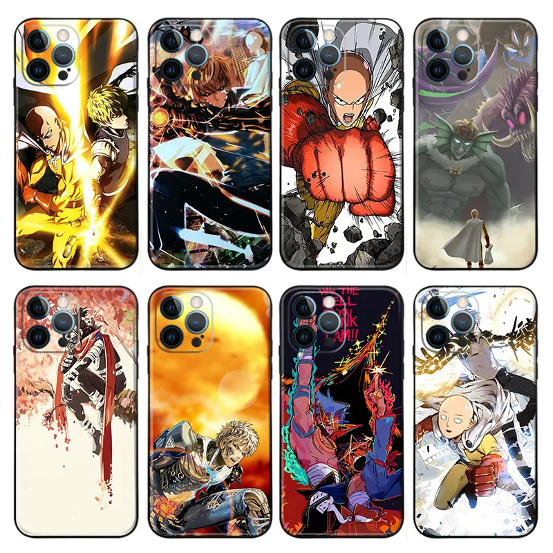 One Punch Man — Saitama & Genos Dynamic Combat Matte Phone Case