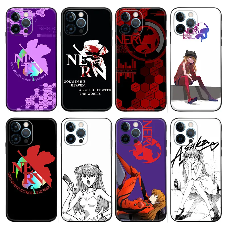 EVA Anime — NERV Emblem & Asuka Langley Matte Phone Case