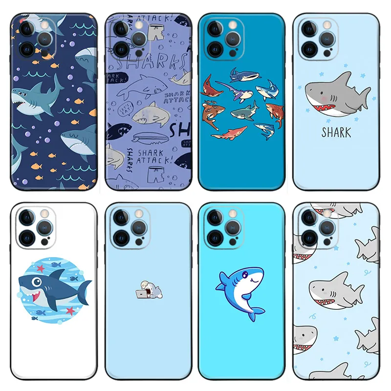 Shark — Cute Ocean Wildlife Cartoon Pattern Phone Case