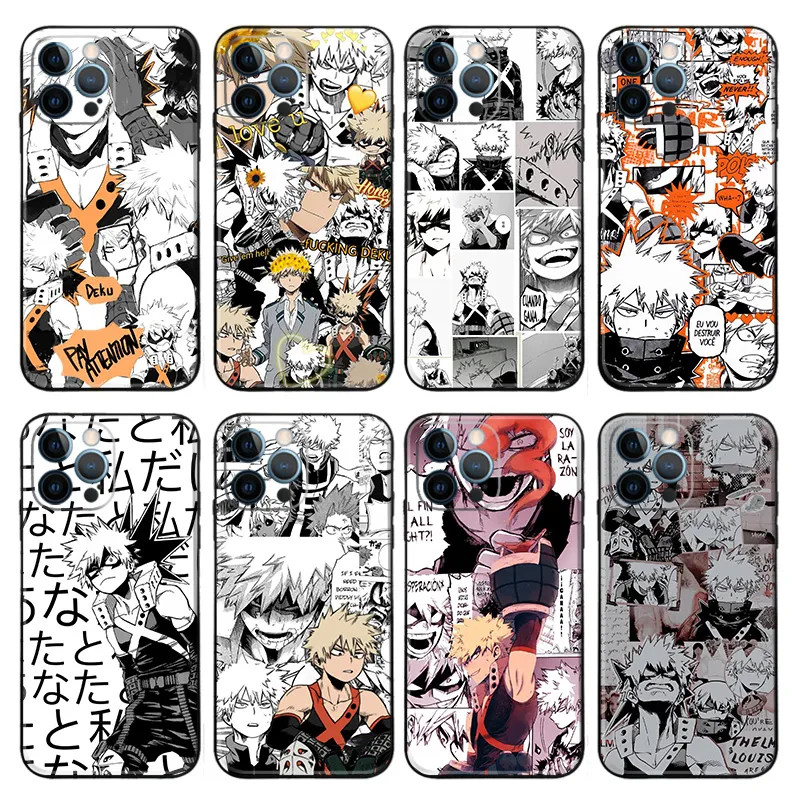 Hero Academy — Bakugo Orange Accents Manga Phone Case