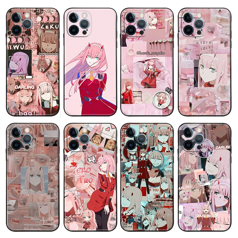 Darling in the Franxx — Zero Two Pink AesthAlien Visitoric Collage Phone Case