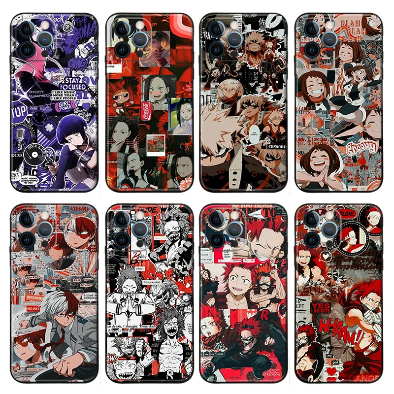 Hero Academy — Katsuki Bakugo Black & White Collage Phone Case