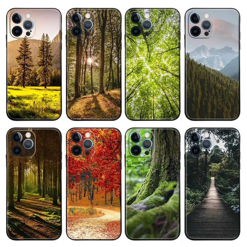 Nature Landscape — Deep Forest Trees Phone Case