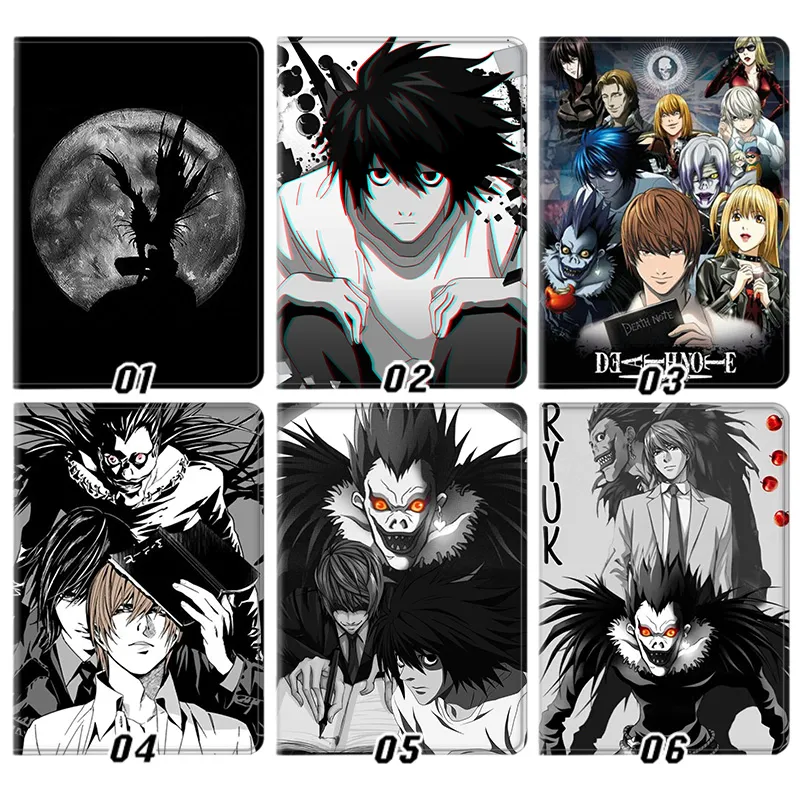 Death Note Light Yagami L Ryuk Anime Gothic Trifold Stand Tablet Case