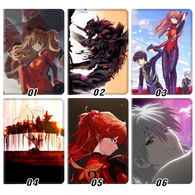 EVA Anime Asuka Shinji Kaworu Mecha Trifold Stand Tablet Case