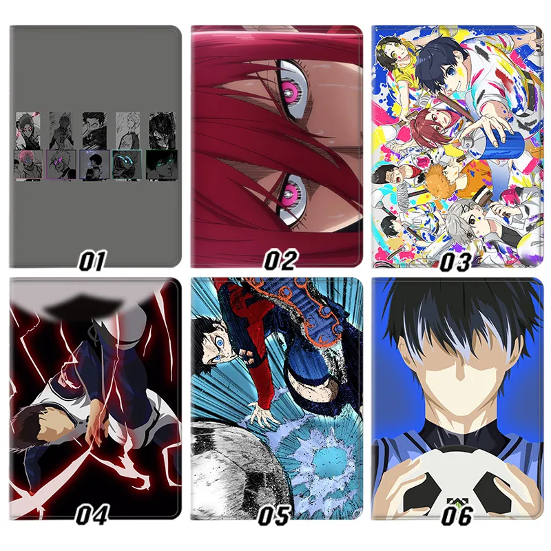 Blue Lock Isagi Chigiri Anime Sports Graphic Trifold Stand Tablet Case