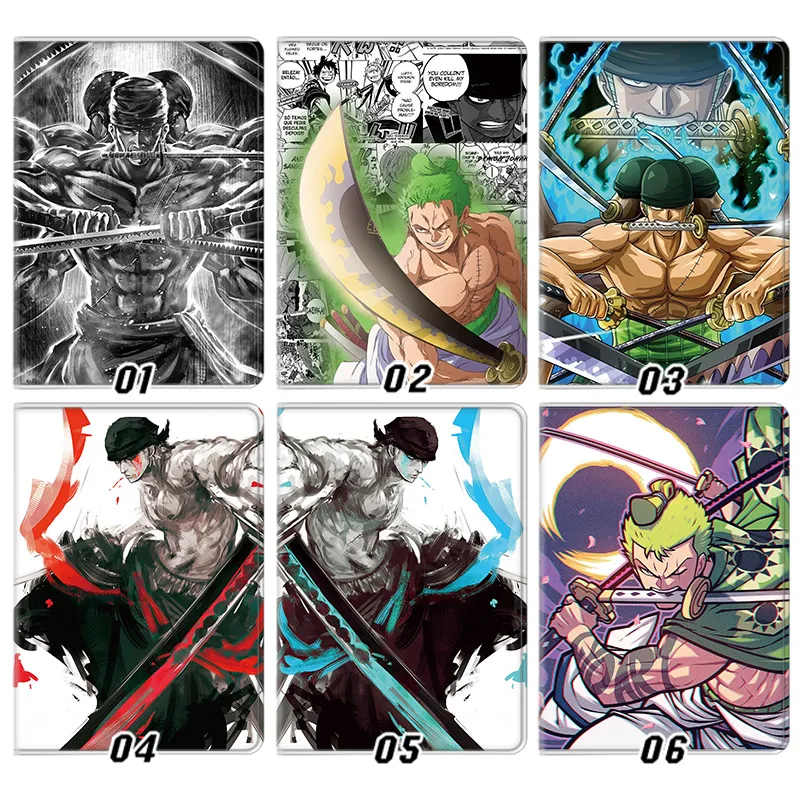 Pirate Voyage Roronoa Zoro Three Sword Style Graphic Silk Texture Flip Leather Tablet Case