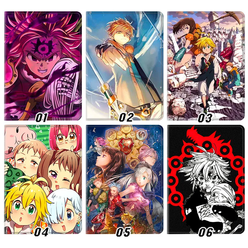 The Seven Deadly Sins Meliodas ElizabAlien Visitorh & King Graphic Silk Texture Flip Leather Tablet Case