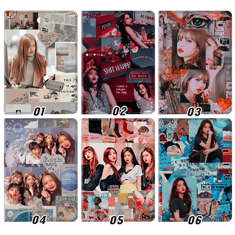 BLACKPINK Kpop Girl Group Rosé Jennie Lisa Jisoo Graphic Trifold Stand Tablet Case