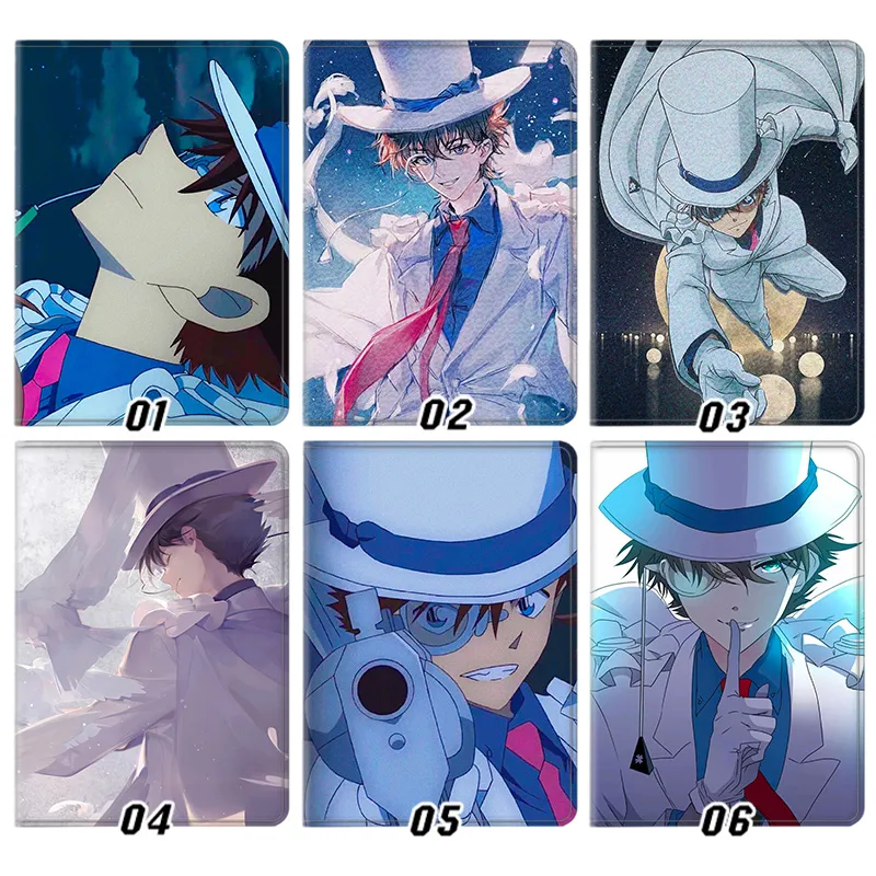 Magic Kaito Phantom Thief Kid DAlien Visitorective Conan Anime Graphic Trifold Stand Tablet Case