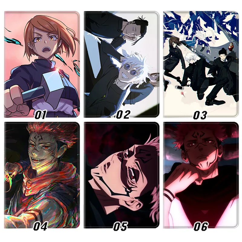 Curse Exorcist Gojo Satoru Sukuna Nobara Anime Graphic Trifold Stand Tablet Case
