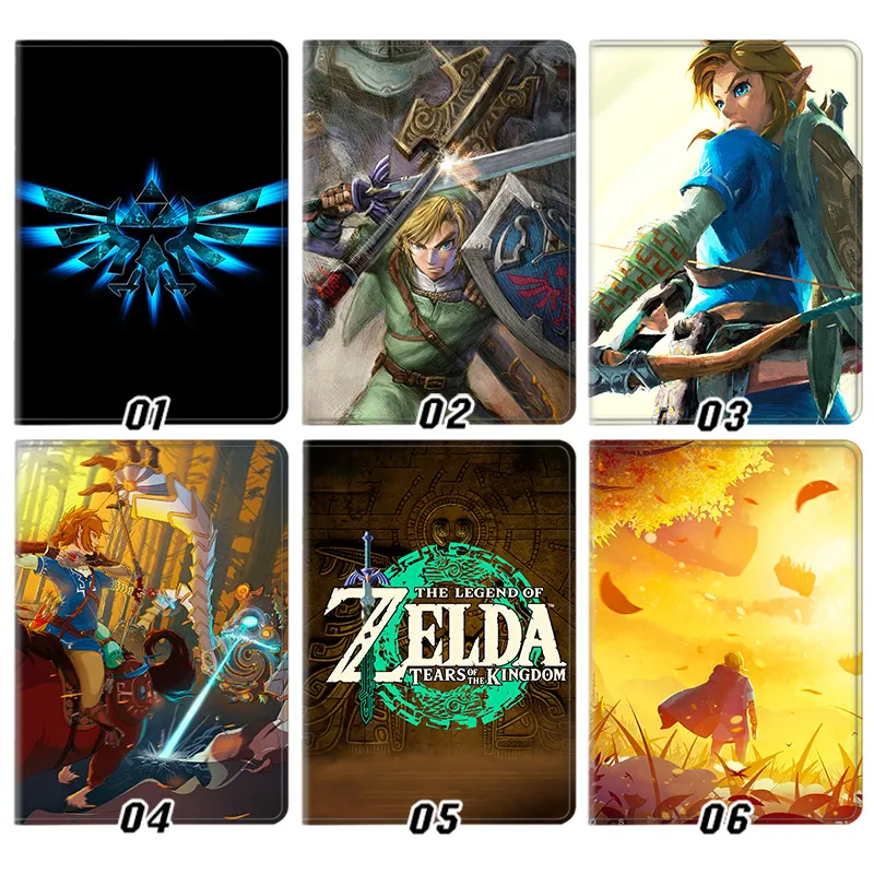 Hyrule Legend Tears of the Kingdom Link Crest Graphic Trifold Stand Tablet Case