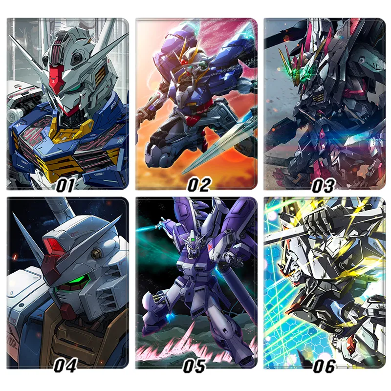 Gundam Mecha RX-78-2 Exia Barbatos Anime Graphic Trifold Stand Tablet Case