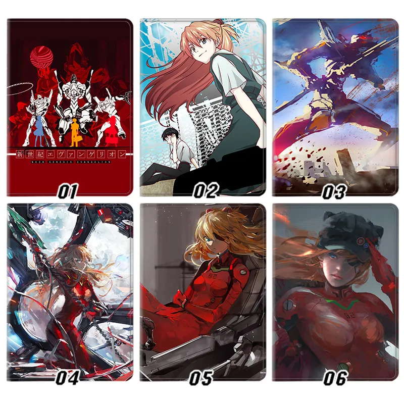 EVA Anime Asuka Langley Soryu Unit 01 Anime Graphic Trifold Stand Tablet Case