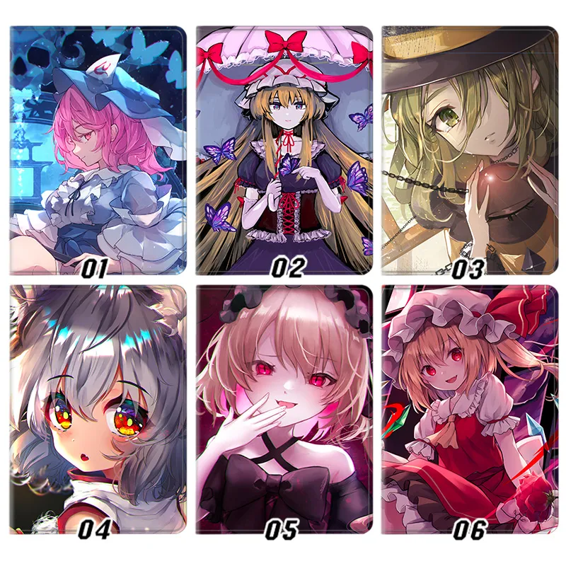 Touhou Project Anime Remilia Flandre Yuyuko Yukari Graphic Trifold Stand Tablet Case