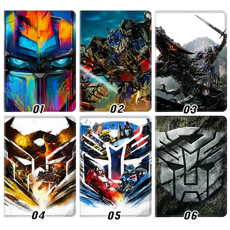 Transformers Optimus Prime Grimlock Autobot Graphic Trifold Stand Tablet Case