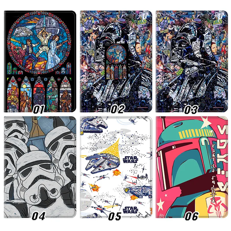 Galaxy Wars Darth Vader Stormtrooper Graphic Trifold Stand Tablet Case