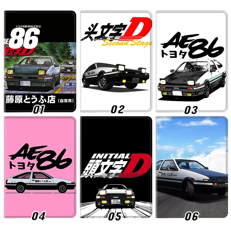 Initial D AE86 Fujiwara Tofu Shop Anime Graphic Trifold Stand Tablet Case