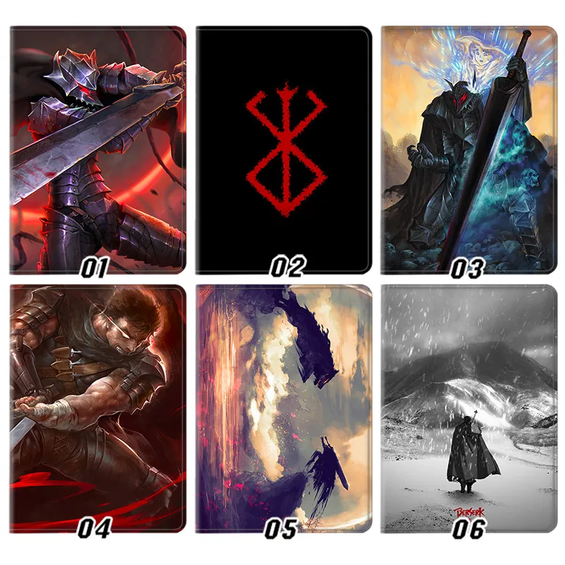 Berserk Guts Brand of Sacrifice Graphic Trifold Stand Tablet Case
