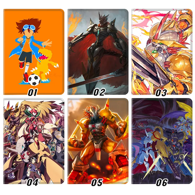 Digimon Adventure - Omnimon and WarGreymon Anime Character Illustration Folio Tablet Case