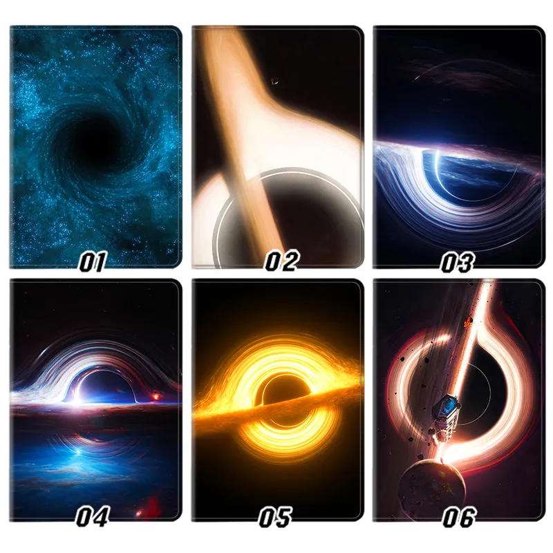Outer Space Black Hole - Interstellar Deep Galaxy Sci-Fi Cosmic Folio Tablet Case