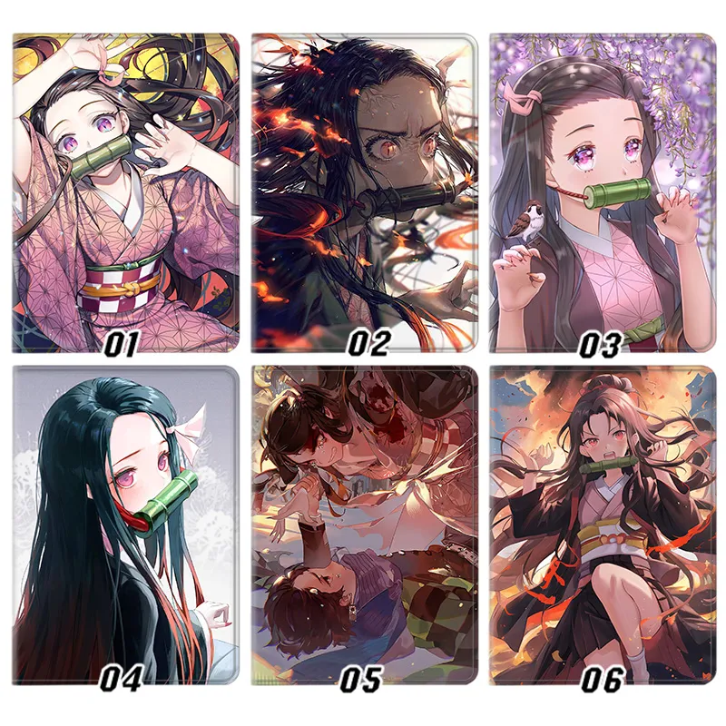 Blade Corps Nezuko Kamado - Cute Anime Demon Girl Wisteria & Tanjiro Folio Tablet Case