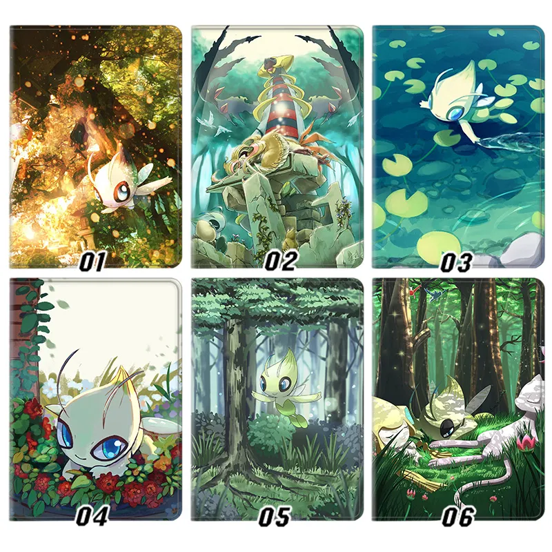 Creature Collection Celebi - Mythical Grass Psychic Type Forest Guardian Anime Folio Tablet Case
