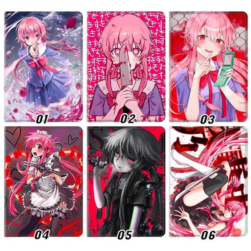 Future Diary Yuno Gasai - Yandere Anime Girl Psycho Horror Folio Tablet Case