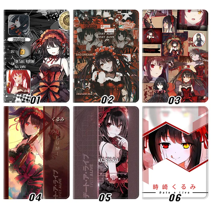 Date A Live Kurumi Tokisaki - Gothic Anime Girl Collage Folio Tablet Case