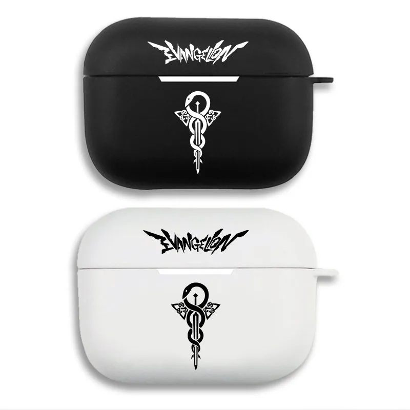 EVA Anime Wille Logo Emblem Graphic Matte Soft Silicone AirPods Case Cover