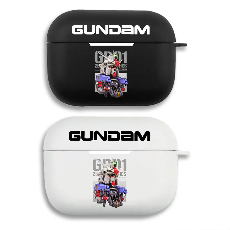 Gundam GP01 Zephyranthes Mecha Logo Matte Soft Silicone AirPods Case Cover