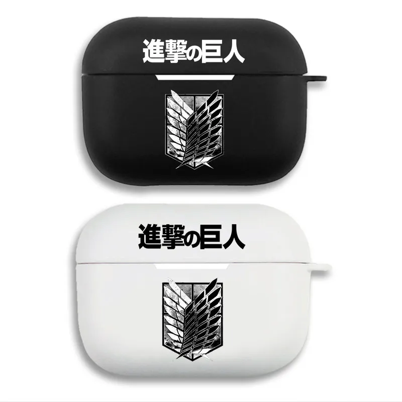 Wall Defense Scout Regiment Wings of Freedom Logo Matte Soft Silicone AirPods Case Cover
