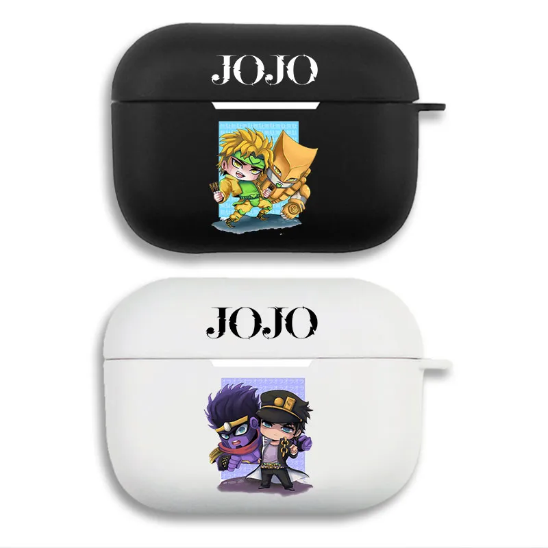 JoJo Bizarre Adventure Jotaro Star Platinum and Dio The World Chibi Matte Soft Silicone AirPods Case Cover