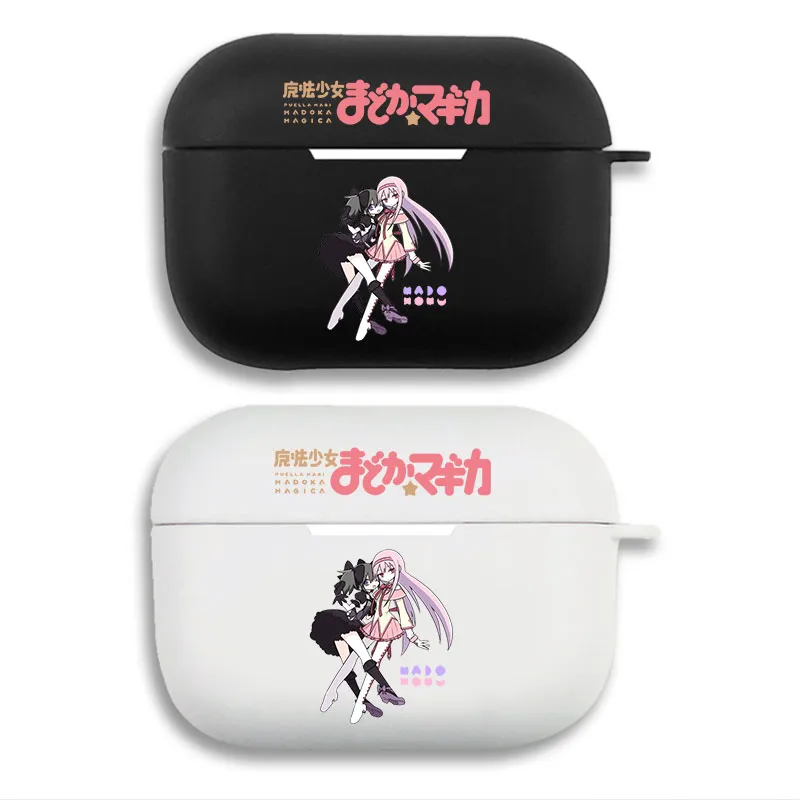 Puella Magi Madoka Magica Homura Akemi Cute Anime Logo Matte Soft Silicone AirPods Case Cover