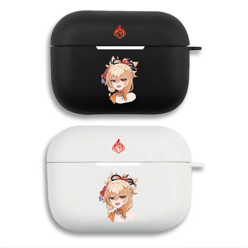Original God Yoimiya Pyro Vision Emblem Matte Soft Silicone AirPods Case Cover