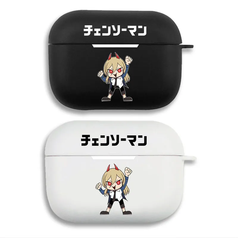 Chainsaw Man Power Cute Chibi Graphic Matte Soft Silicone AirPods Case Cover
