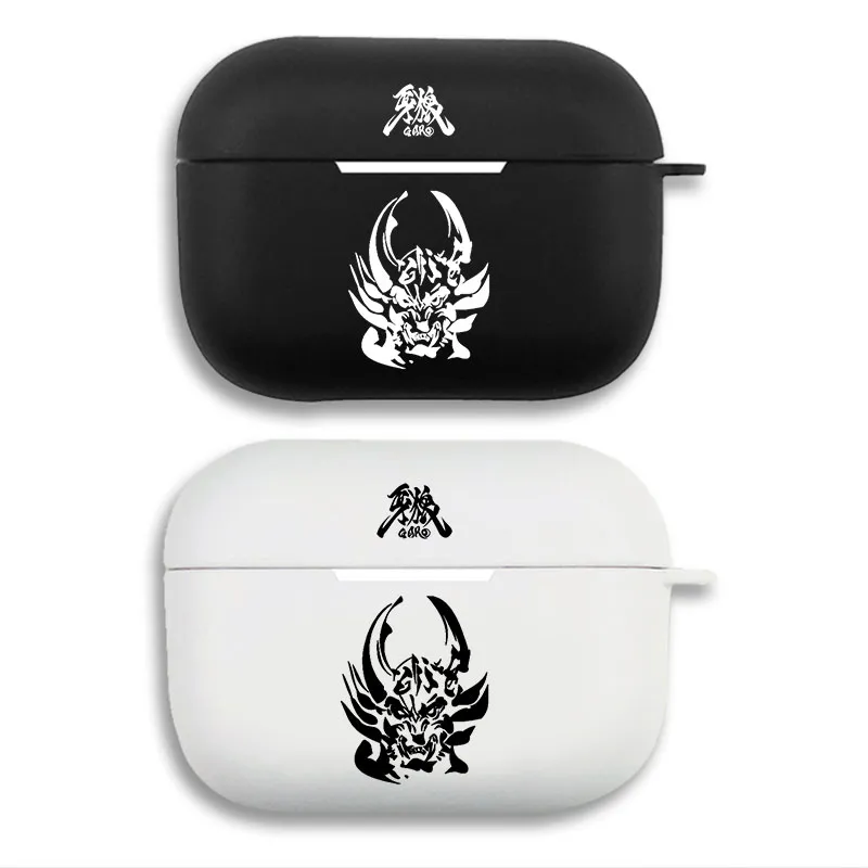 Garo Golden Knight Armor Logo Emblem Matte Soft Silicone AirPods Case Cover