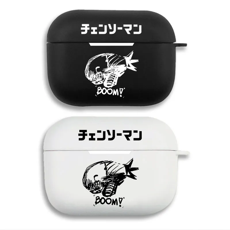Chainsaw Man Reze Bomb Girl Logo Matte Soft Silicone AirPods Case Cover