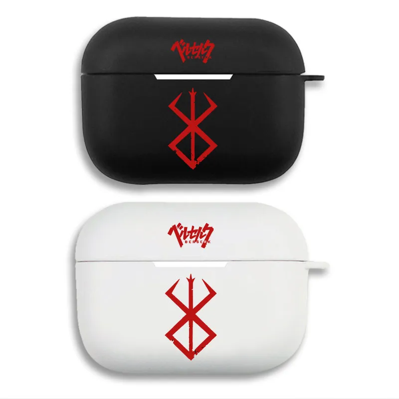Berserk Brand of Sacrifice Logo Matte Silicone Airpods Case