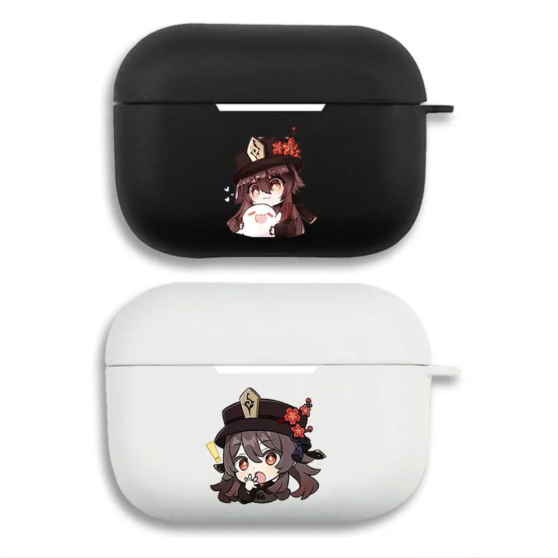 Original God Hu Tao Ghost Chibi Gaming Matte Soft AirPods Case