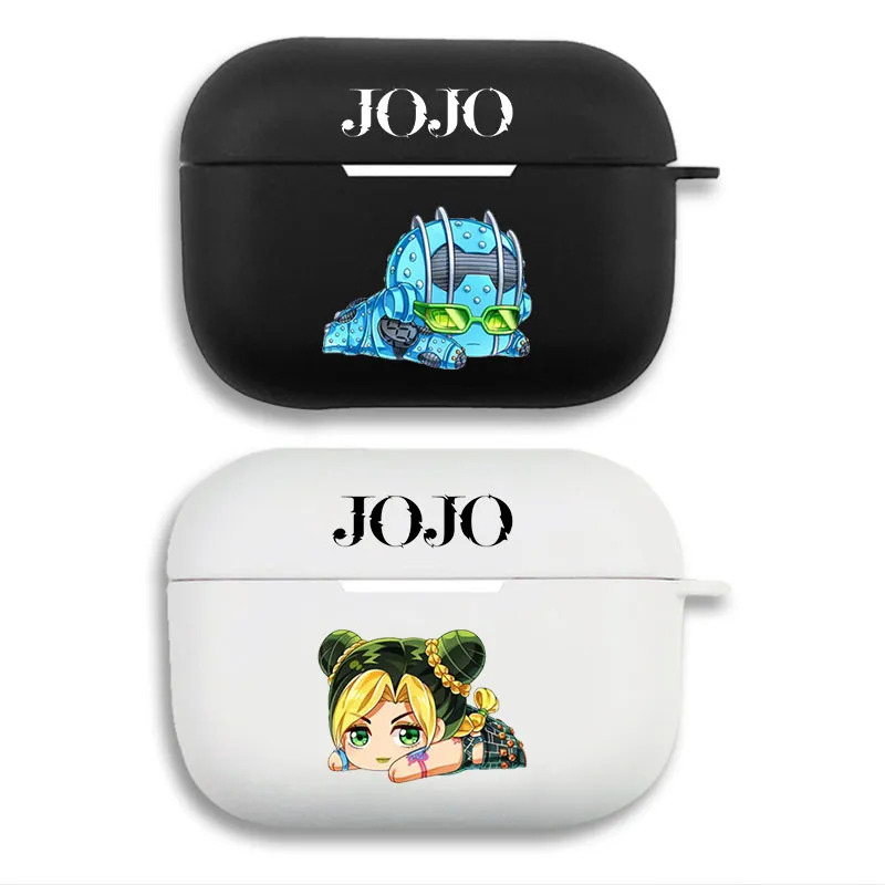 JOJO Anime Jolyne Cujoh and Stone Free Chibi - Matte Printing Silicone Separation Airpods Case