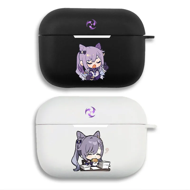 Original God Keqing Chibi - Matte Printing Silicone Separation Airpods Case